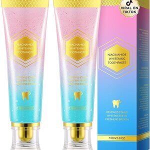 2Pack Niacinamide Whitening Toothpaste Intensive Stain Remover NEW